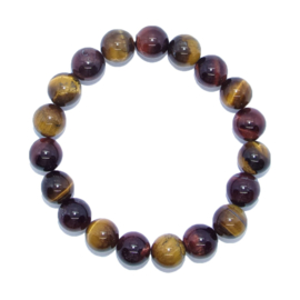 Armband Tijgeroog mix - kralen 10 mm