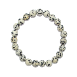 Armband Dalmatier Jaspis - kralen 8 mm