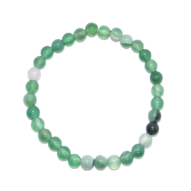 Armband Agaat groen - kralen 6 mm