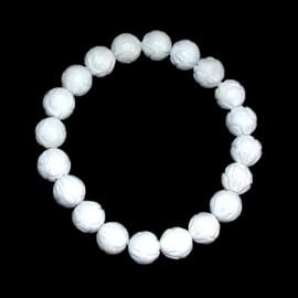 Armband witte Koraal - kralen 10 mm