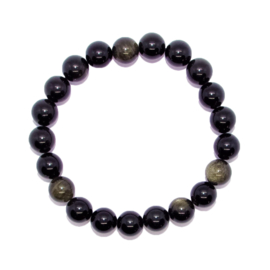 Armband Goudobsidiaan - kralen 10 mm