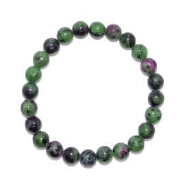 Armband Robijn in Fuchsiet - kralen 8 mm 