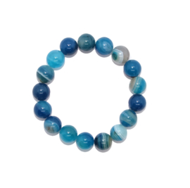 Armband Agaat blauw - kralen  12 mm