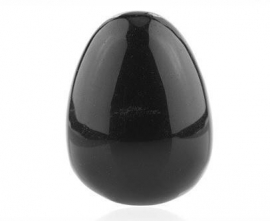 Yoni ei - Tantrisch ei - Energie ei - Obsidiaan 45 x 33 mm