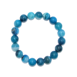 Armband Agaat blauw - kralen 10 mm