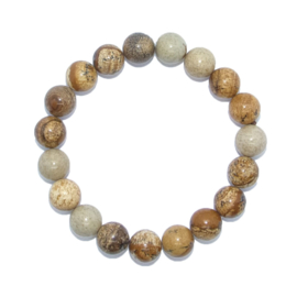 Armband Landschapsjaspis - kralen 10 mm