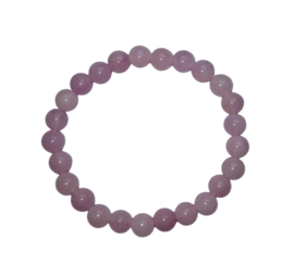 Armband  Kunziet roze - kralen 8 mm