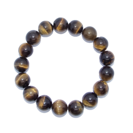 Armband Tijgeroog - kralen 12 mm