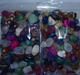 Trommelstenen mix Brazilië- 500 gram - 15-25 mm