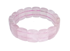 Armband Rozenkwarts -facet geslepen