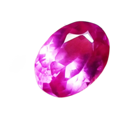 Roze facetgeslepen Saffier 8,55 ct met GGL certificaat verkocht