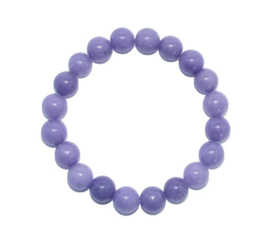 Armband Jade lavendel- kralen 10 mm