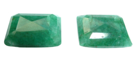 Smaragd facetgeslepen Zambia - 2 stuks - 18.85 ct. met certificaat verkocht