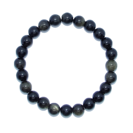 Armband Goudobsidiaan - kralen 8 mm
