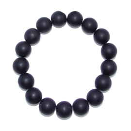Armband Onyx mat - kralen 12 mm