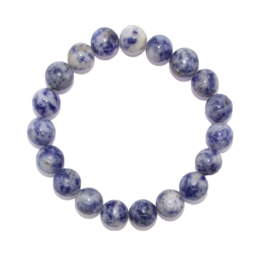 Armband Sodaliet licht - kralen 10 mm
