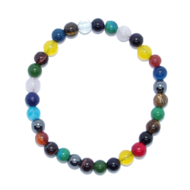 Armband multicolor - kralen 6 mm