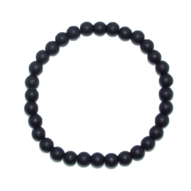 Armband Onyx mat - kralen 6 mm