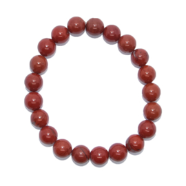 Armband rode Jaspis - kralen 10 mm
