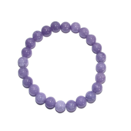 Armband Jade lavendel- kralen 8 mm