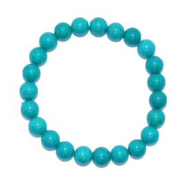 Armband Turkoois - kralen 8 mm 