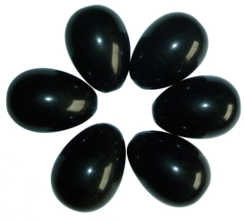 Yoni ei - Tantrisch ei - Energie ei - Obsidiaan 45 x 33 mm