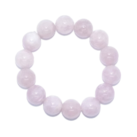 Armband Rozenkwarts - kralen  14 mm