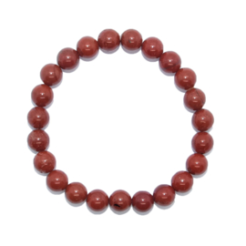 Armband rode Jaspis - kralen 8 mm
