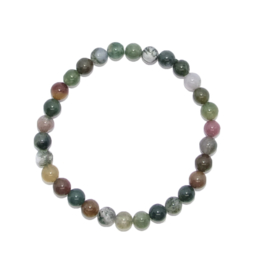 Armband Indian Agaat  - kralen 6 mm
