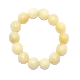 Armband Jade geel - kralen 14 mm