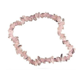 Armband split Rozekwarts (Rozenkwarts)