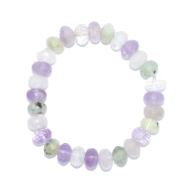 Armband Prehniet Rozenkwarts Amethist Bergkristal