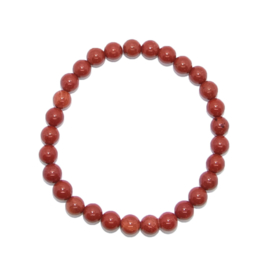 Armband rode Jaspis - kralen 6 mm