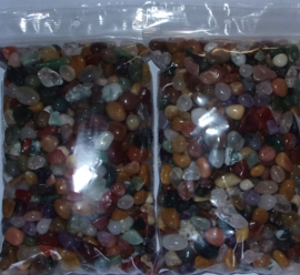 Trommelstenen mix India - 500 gram - 8-15 mm