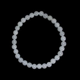 Armband witte Jade - kralen 6 mm