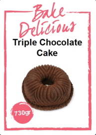 Bake Delicious Tripel Chocolate Cake 730 gram