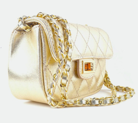 IT BAG Quilted leren schoudertasje goud