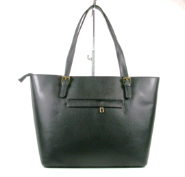 IT Bag ruime leren shopper met ritsvak voorkant zwart
