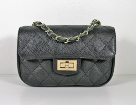 IT BAG Quilted leren schoudertasje zwart