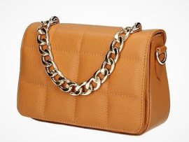 IT BAG Quilted leren schoudertasje flap & chain | 4 kleuren