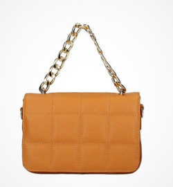 IT BAG Quilted leren schoudertasje flap & chain | 4 kleuren