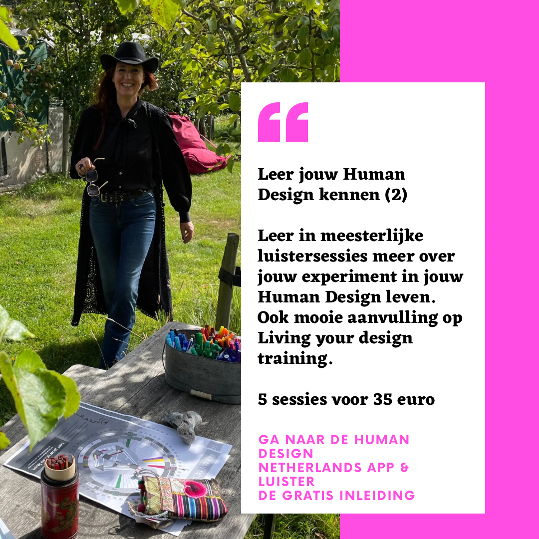 ‘Living your design’ meesterlijke luistersessie (2) (5 audio sessies in de App)