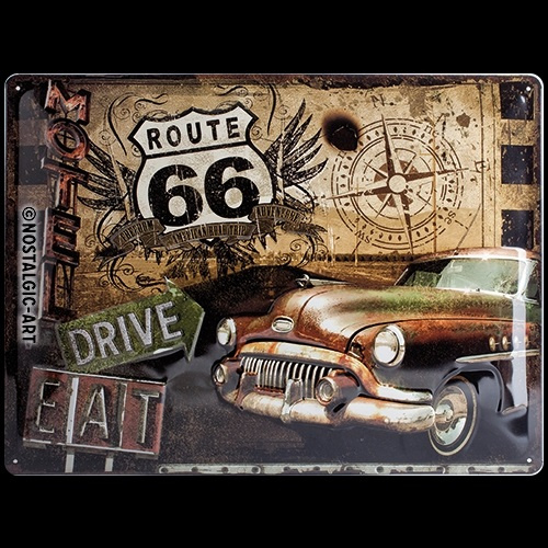 Nostalgic Art Tekstbord Route 66