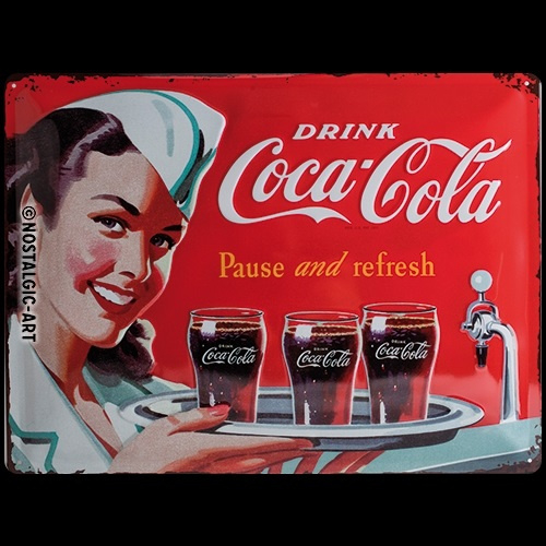 Nostalgic Art Tekstbord Coca Cola 1960
