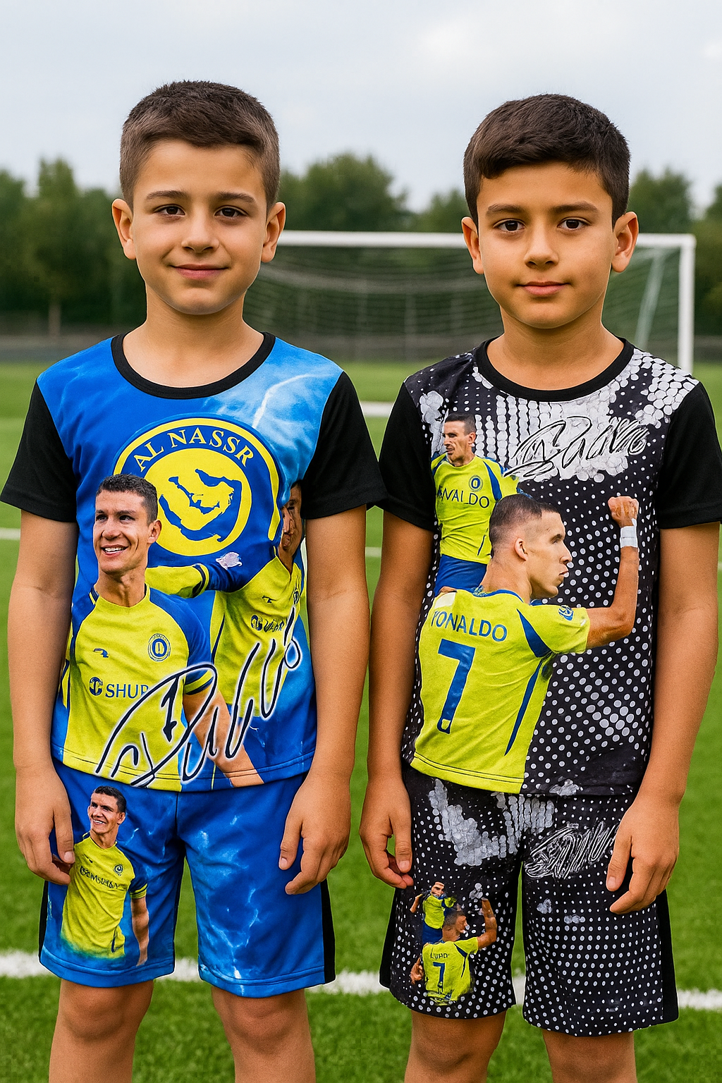 Twee delige set - Ronaldo print blue