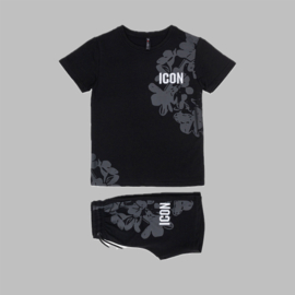 Twee delige set - Icon flowers black
