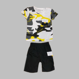 Twee delige jogg set - Army yellow