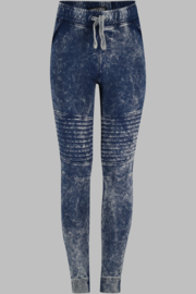 4President - Acid Wash Joggpants navy