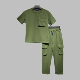 Twee delige set - Freeboy army green