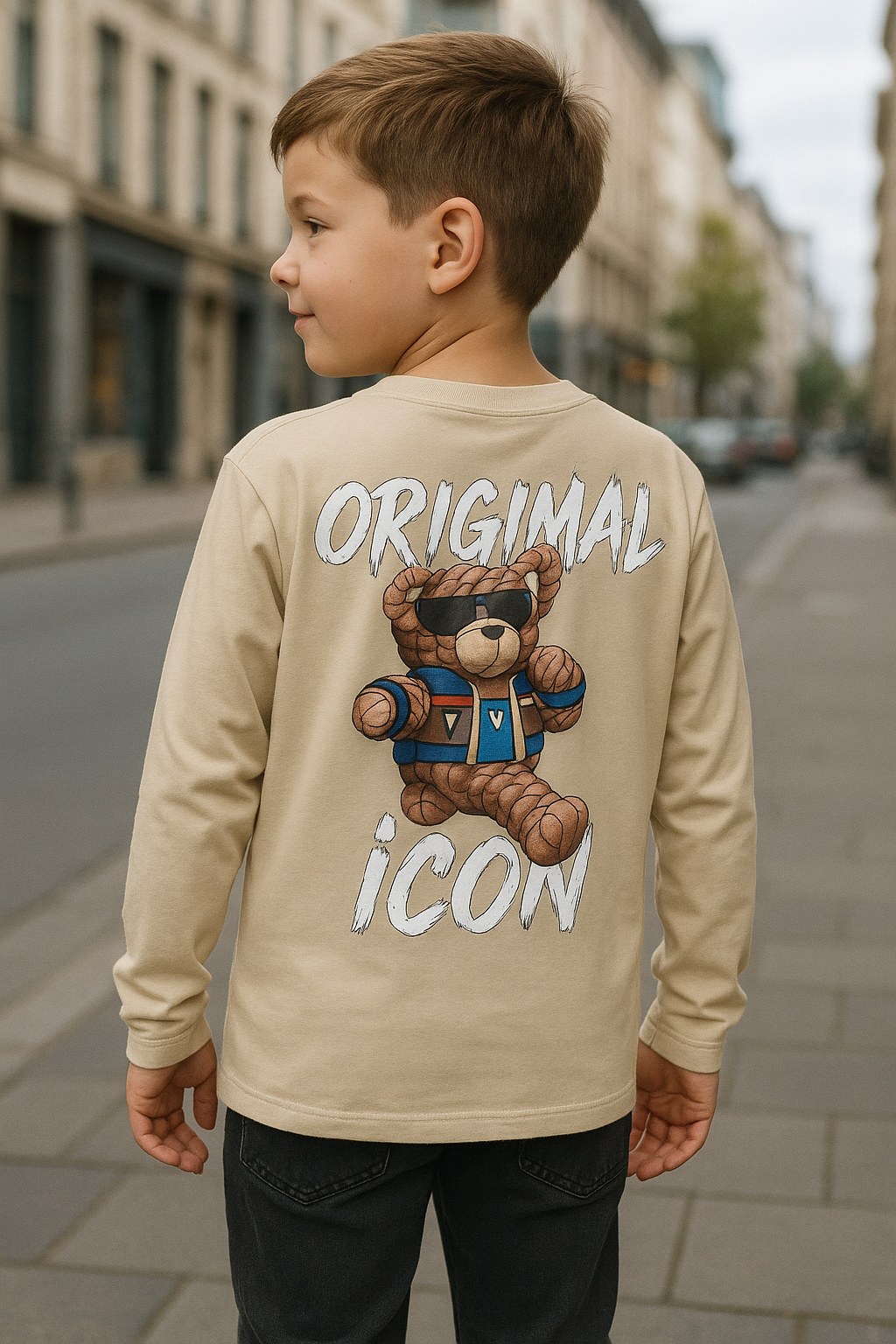 Longsleeve  - Icon sunglasses beige